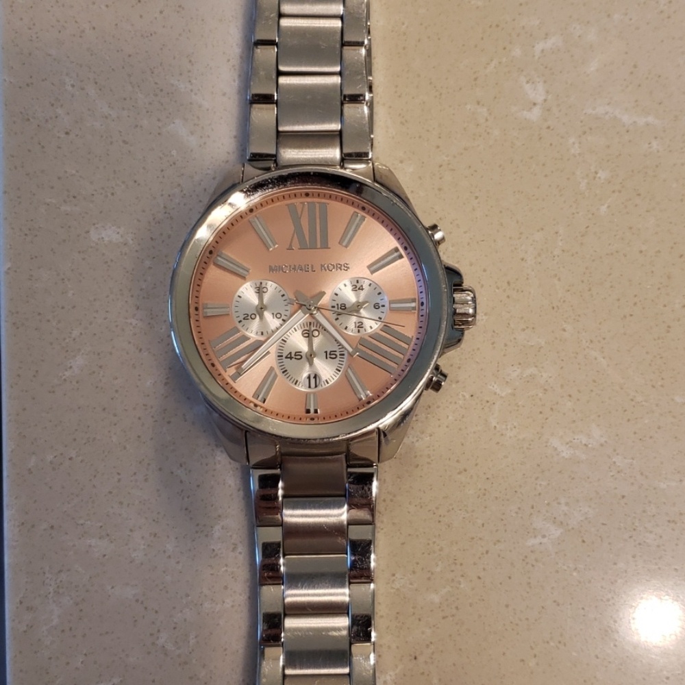 Michael Kors Women's Wren Chronograph Rose Face